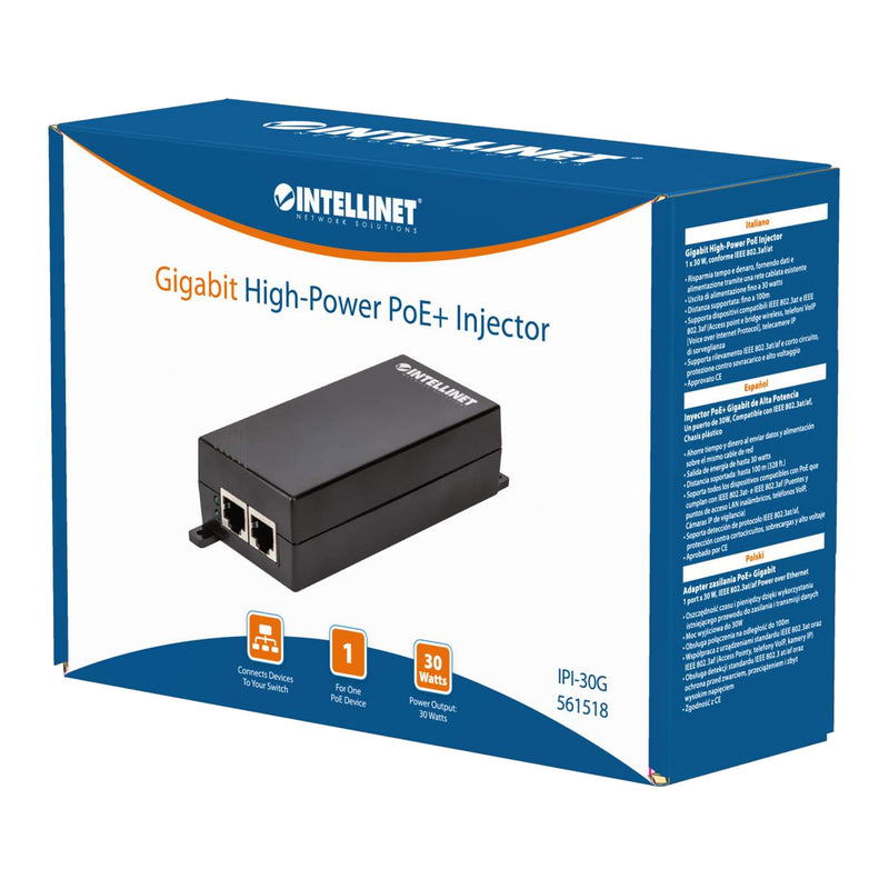 Intellinet 561518 Gigabit High-Power PoE+ Injector