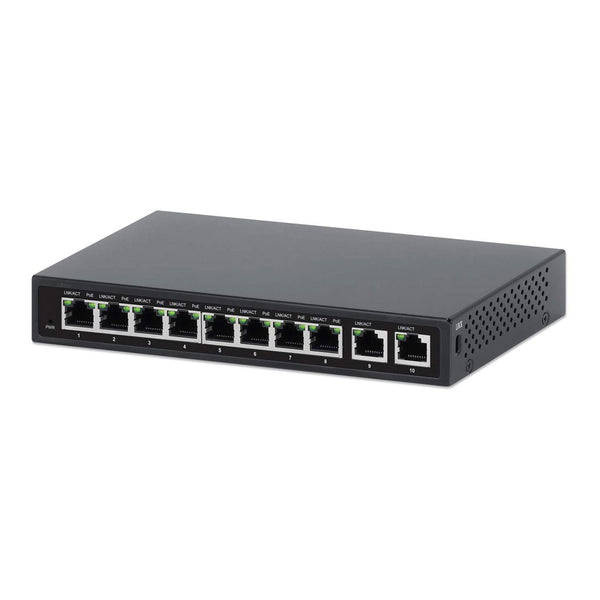 Intellinet Intellinet 562027 10-Port PoE+ Switch with 8 Gigabit Ethernet Ports and 2 RJ45 Gigabit Uplink Ports Default Title
