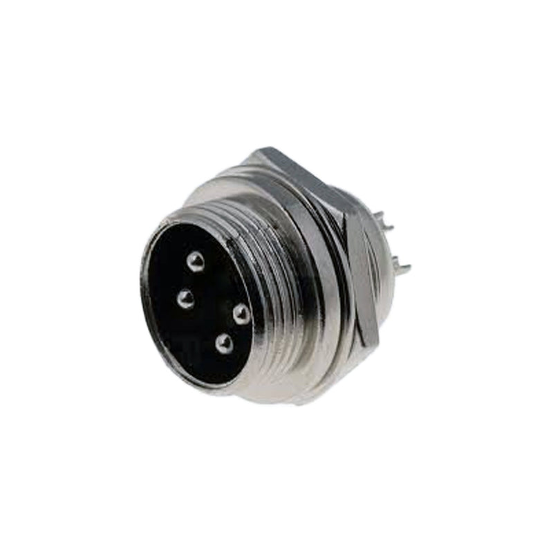 Philmore LKG 61-624 4-Pin Male Solder Cup Circular Connector - Panel Mount