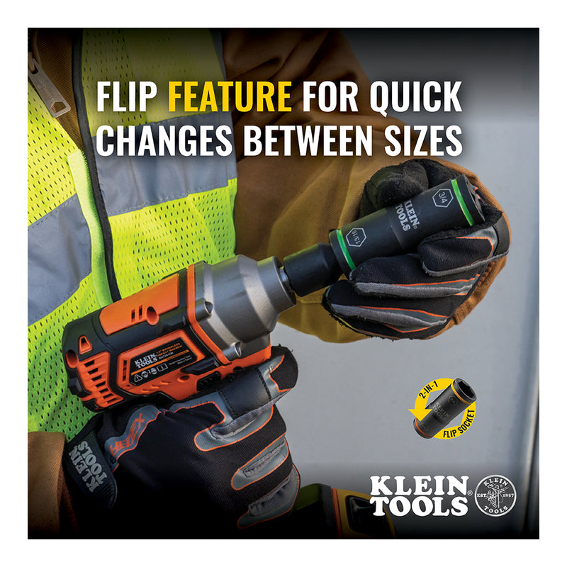 Klein Tools 66070 7-Piece Flip Impact Socket Set