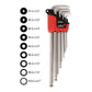 Wiha 66990 9-Piece MagicRing Ball End Long Arm Hex L-Key Set - Metric