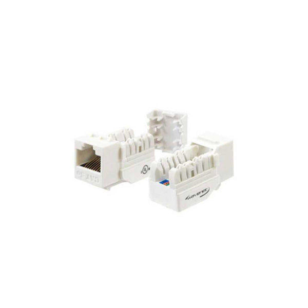 Wavenet Wavenet 6AKSJWH-SPK 110-Type Punchdown 8P8C RJ45 CAT6a Keystone Jack - White - 25-Pack Default Title
