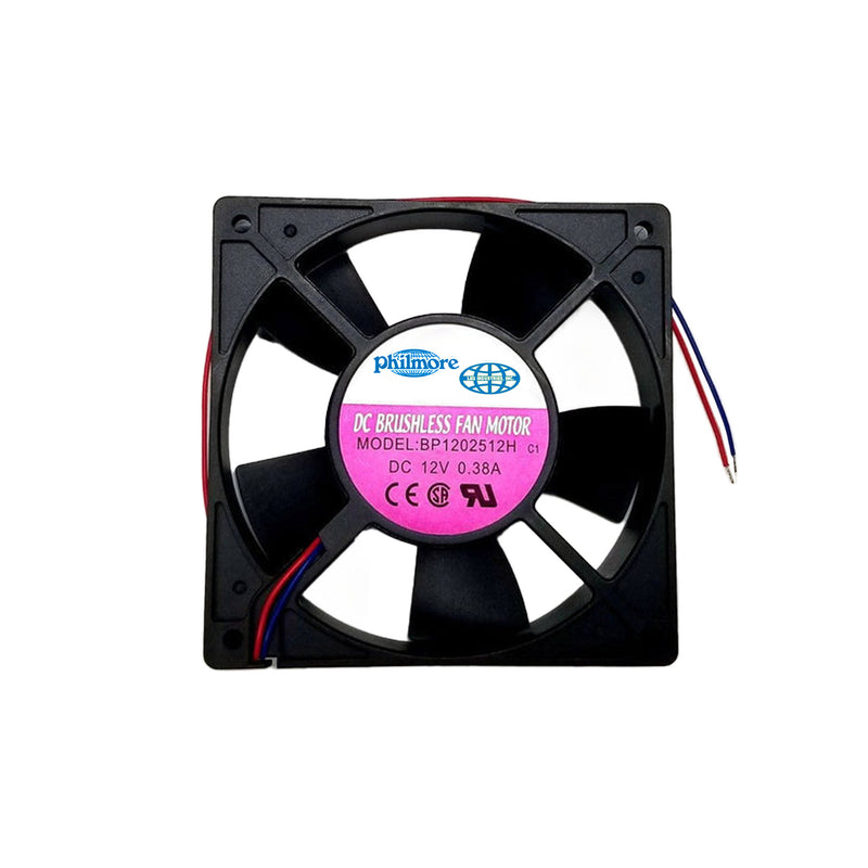 Philmore LKG 70-1128 120mm 12V DC 240mA Ball Bearing DC Brushless Motor Cooling Fan - Black