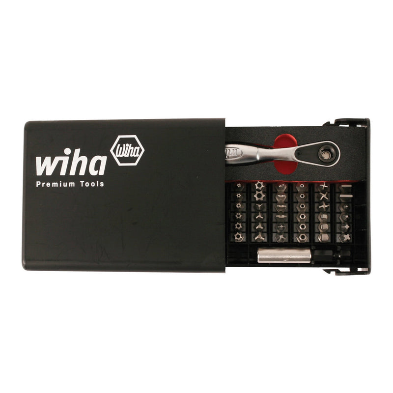 Wiha 71988 39-Piece Security Bit Set with Mini Ratchet