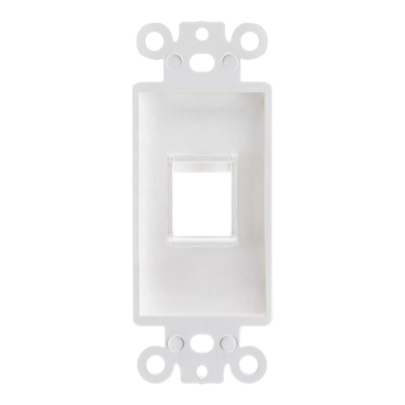 Philmore LKG 72-5051 1-Port Single Gang Designer Style Wall Plate Keystone Insert - White