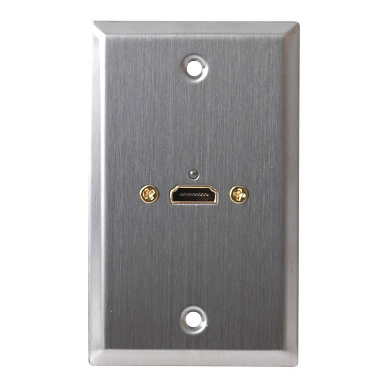 Philmore LKG 75-677 Single Gang Stainless Steel Wall Plate with Single HDMI Female Feed Thru Jack