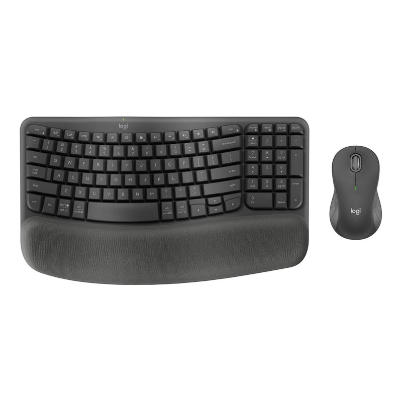 Logitech 920-012059 Wave Keys MK670 USB Wireless Bluetooth Ergonomic Keyboard & Mouse Combo - Graphite