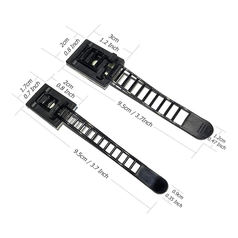 Altex Preferred MFG 50-Piece 2-Size Adhesive Adjustable Cable Clips with Wire Strap Cord Clamp and 100-Piece Nylon Zip Ties