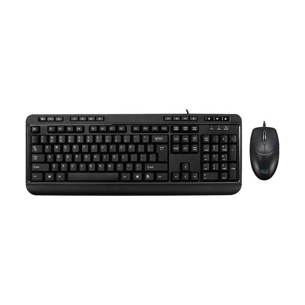 Adesso Antimicrobial Multimedia Desktop Keyboard & Mouse Combo | USB Wired | AKB-132CB