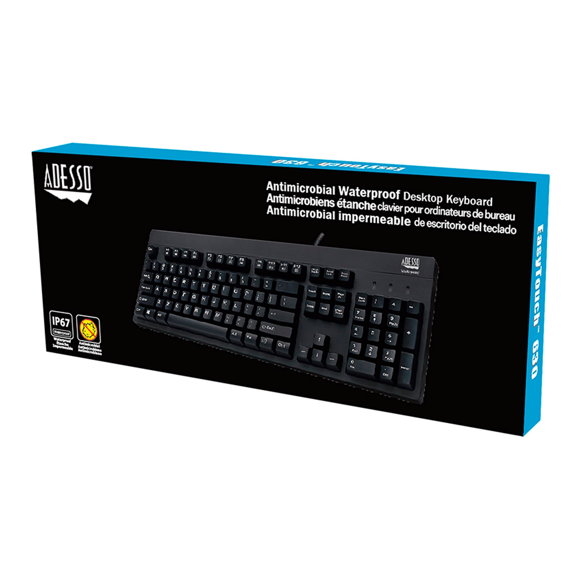 Adesso AKB-630UB EasyTouch 630UB Antimicrobial Waterproof Keyboard