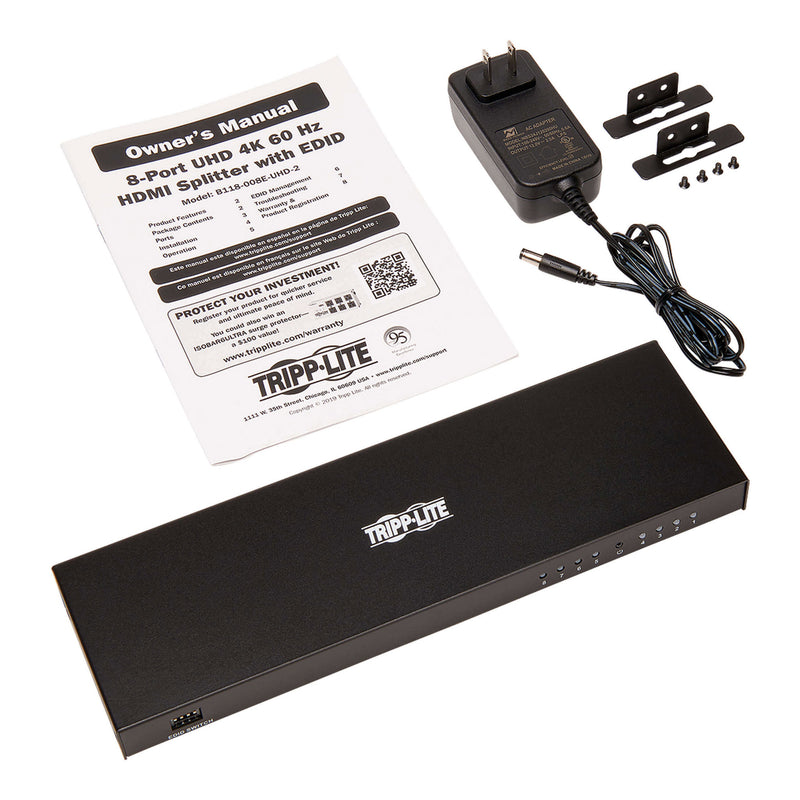 Tripp Lite B118-008E-UHD-2 8-Port 4K HDMI Splitter with EDID Management