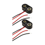 Philmore LKG 9V T-Shaped Snap Molded Plastic Battery Cover with 6in Leads | 2-Pack | BH129