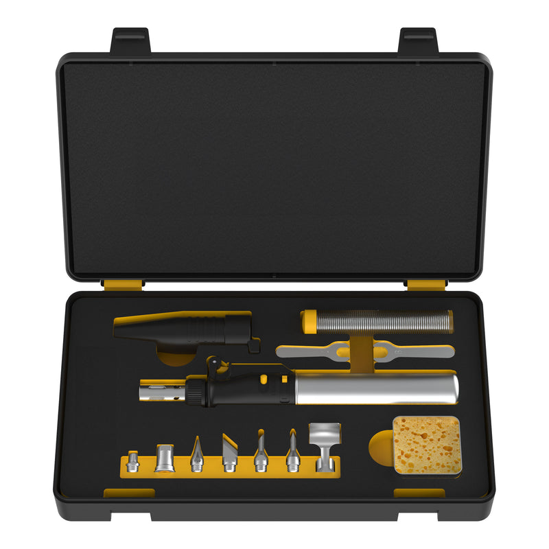 Altex Preferred MFG 13-Piece Pro Grade Multi-Purpose Butane Soldering Iron Kit with 7 Tips - 125W