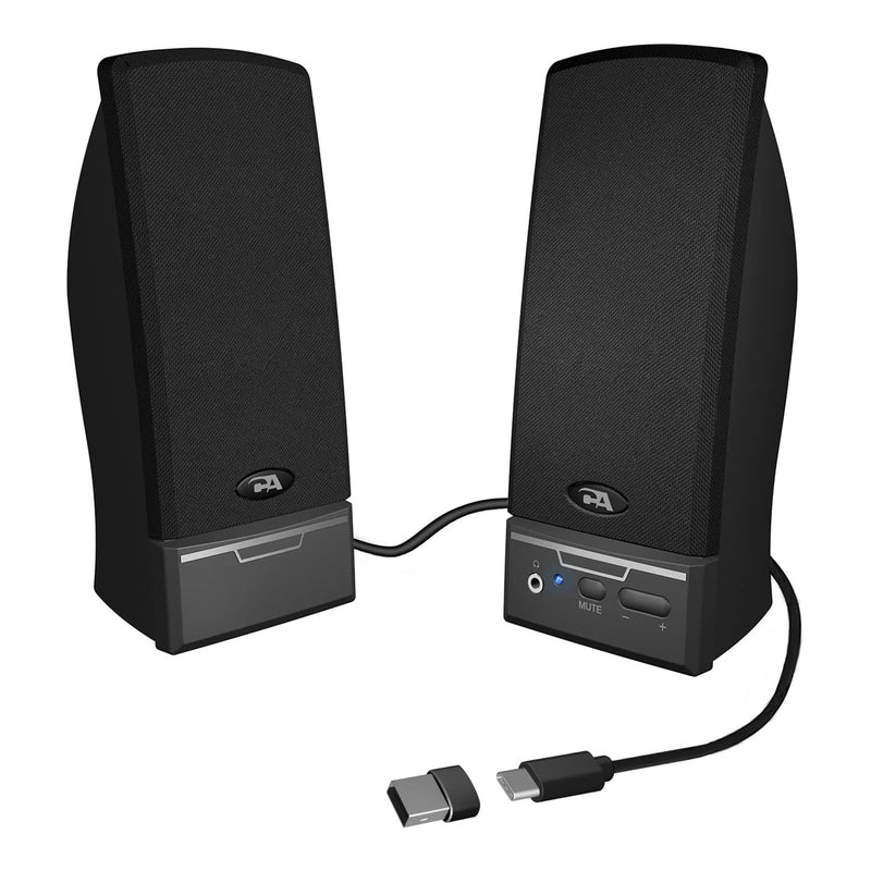 Cyber Acoustics CA-2014USB USB 2.0 Stereo Desktop Speakers - Black