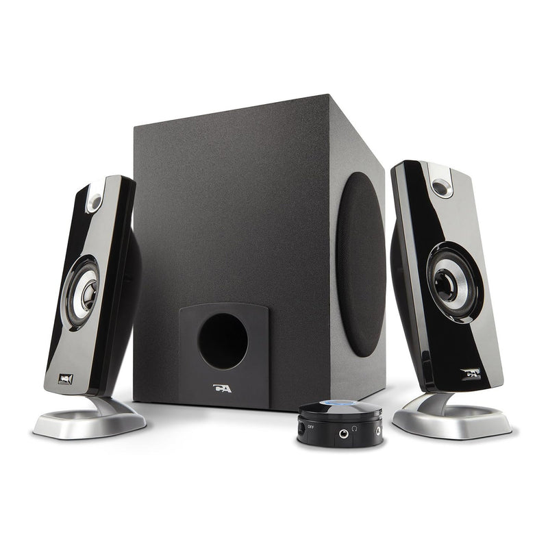 Cyber Acoustics CA-3090 2.1 Powered Speaker System with Control Pod - 18W - Black