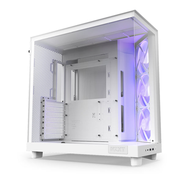NZXT NZXT CC-H61FW-R1 H6 Flow RGB Mid-Tower Dual-Chamber Airflow ATX Case - White Default Title
