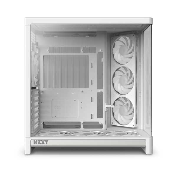 NZXT H6 RGB+ Compact Dual-Chamber Mid-Tower Airflow Case | White | CC-H62FW-P1