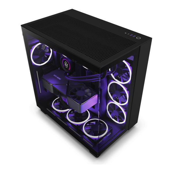 NZXT NZXT CM-H91FB-01 H9 Flow Dual-Chamber Mid-Tower Airflow Case - Black Default Title
