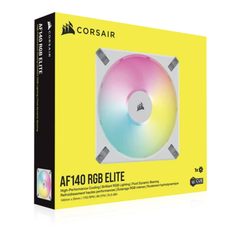 CORSAIR CO-9050159-WW iCUE AF140 RGB ELITE 140mm PWM Fan - White