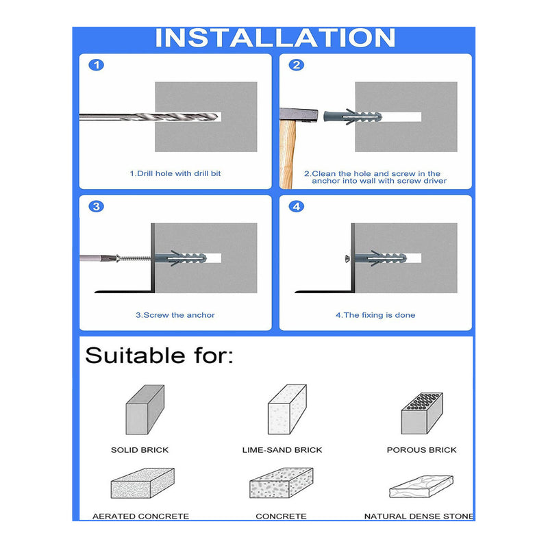 Altex Preferred MFG CO039 144-Piece Drywall Anchor Kit with Screws
