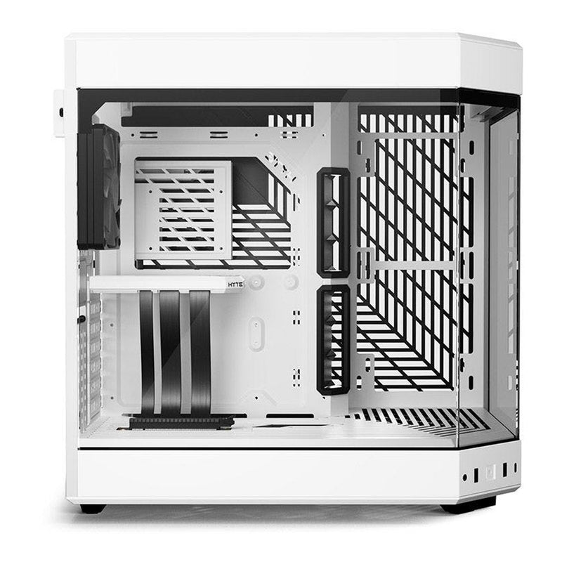 HYTE CS-HYTE-Y60-WW Modern Aesthetic Dual Chamber Mid-Tower ATX Computer Gaming Case with PCIE 4.0 Riser Cable Included - Snow White