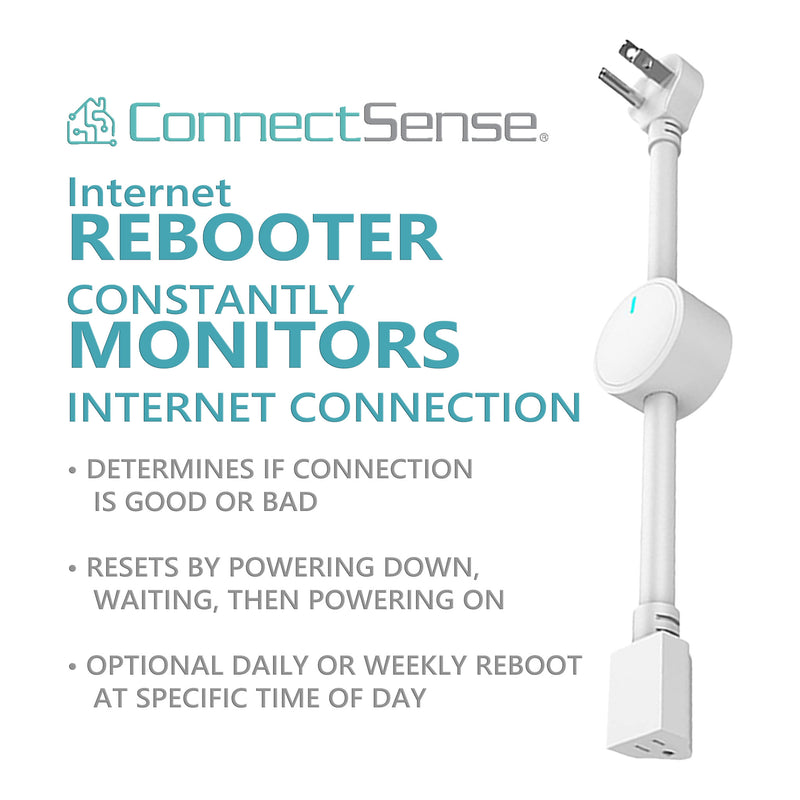 ConnectSense Internet Rebooter 24/7 Automatic Monitoring and Rebooting