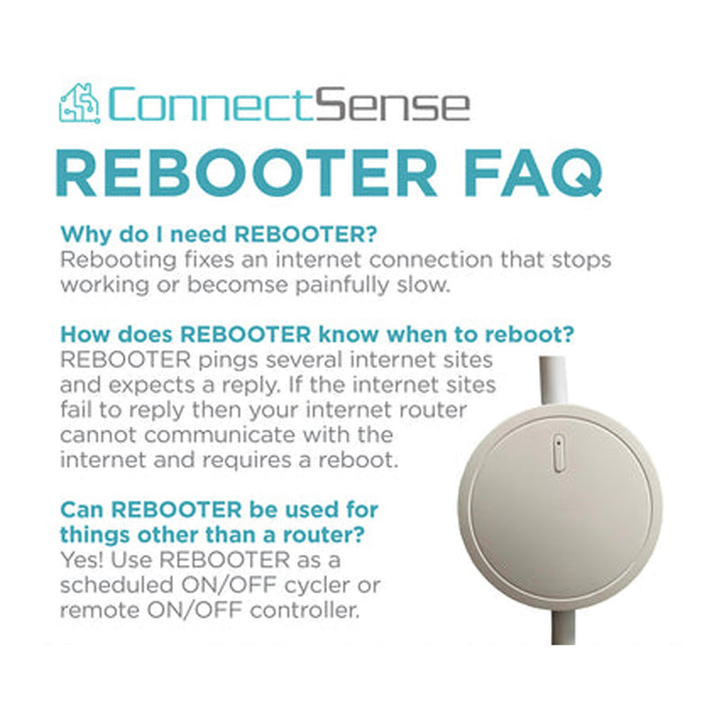 ConnectSense Internet Rebooter 24/7 Automatic Monitoring and Rebooting