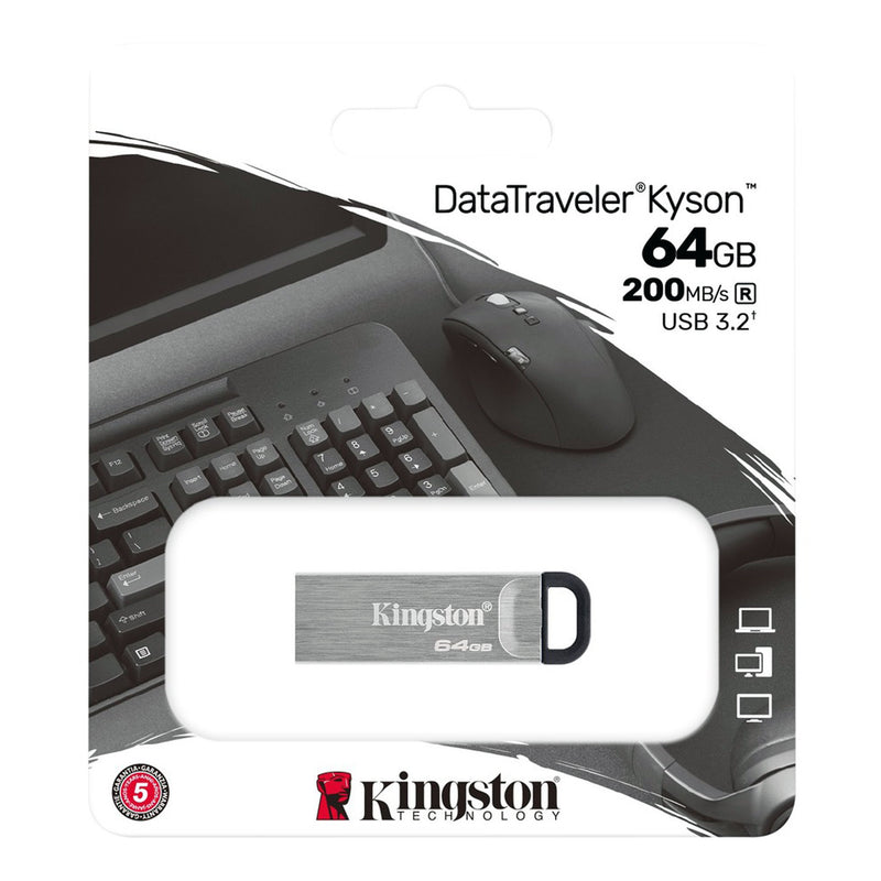 Kingston DTKN/64GB DataTraveler Kyson 64GB USB 3.2 (Gen 1) Type A Flash Drive