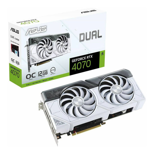 ASUS ASUS DUAL-RTX4070-O12G-WHITE NVIDIA GeForce RTX 4070 White OC Edition Graphic Card - 12GB GDDR6X Default Title

