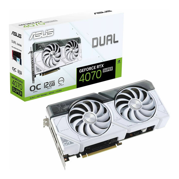 ASUS ASUS DUAL-RTX4070S-O12G-WHITE 12GB NVIDIA GeForce RTX 4070 SUPER Graphic Card - White Default Title
