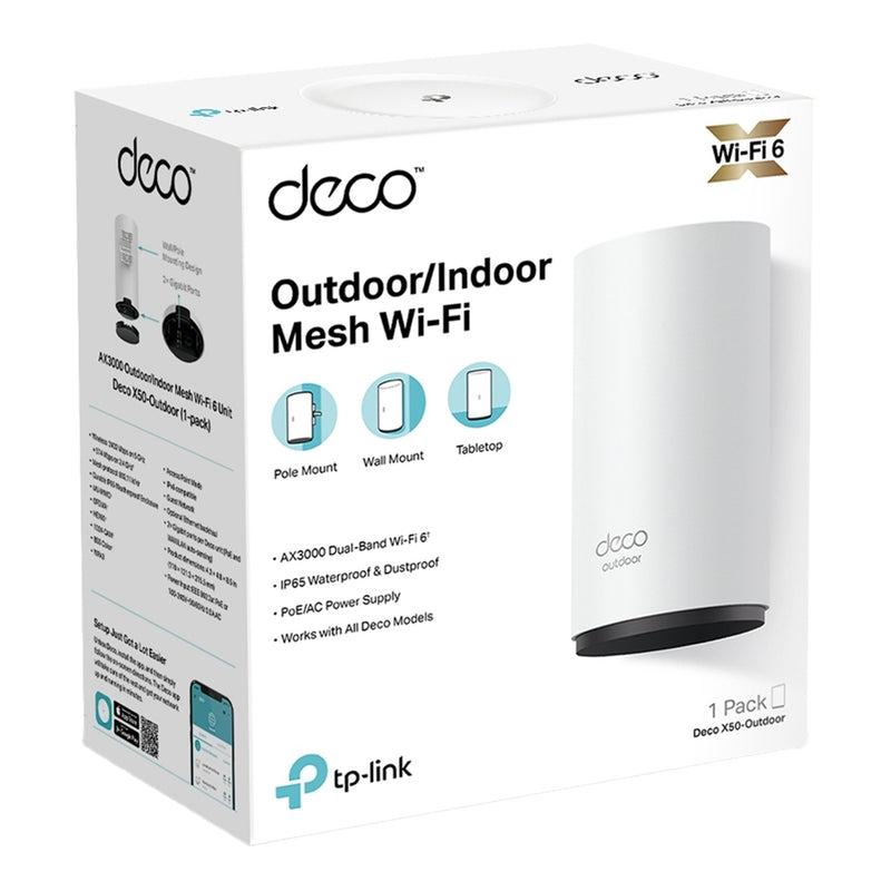 TP-Link Deco X50-OUTDOOR AX3000 Dual-Band Wi-Fi 6 Outdoor Whole Home Mesh Unit