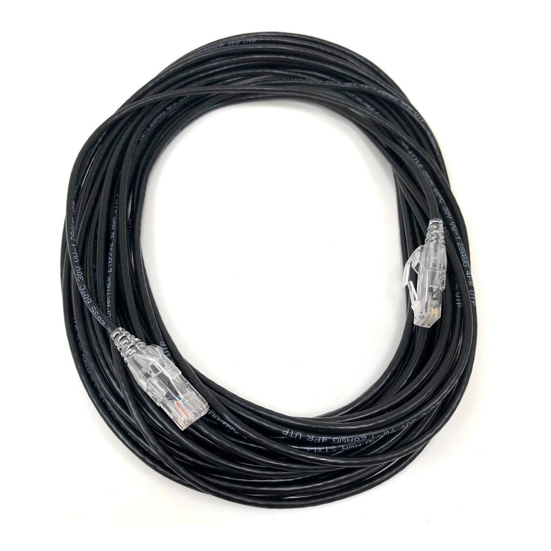 Micro Connectors E08-050B-SLIM 50ft 28AWG Ultra Slim Cat6 Patch Cable - Black