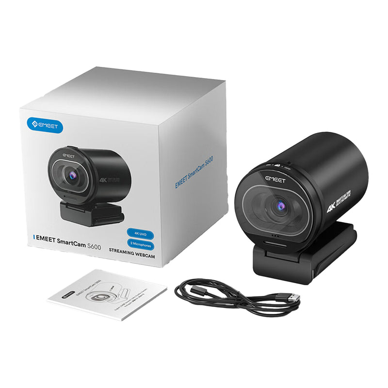 EMEET EMS60U-LD SmartCam S600 UHD 4K 60FPS Streaming Webcam with Fast Autofocus - USB-C