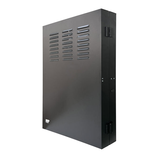 Video Mount Products VMP ERVWC-2U20 2U Vertical Equipment Wall Cabinet with Locking Hinged Body - Black Default Title
