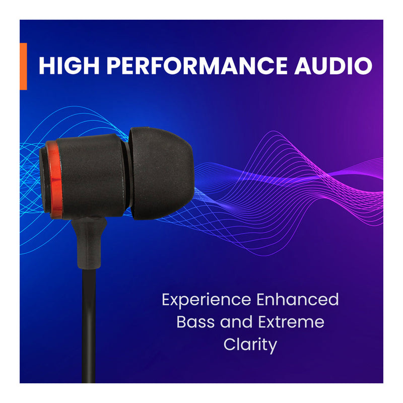 Helix ETHAUD35 3.5mm HD Audio High Fidelity Earbuds - Black
