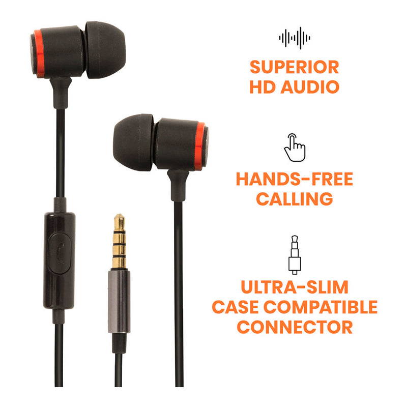 Helix ETHAUD35 3.5mm HD Audio High Fidelity Earbuds - Black