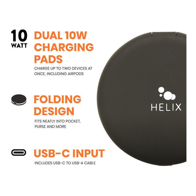 Helix ETHQI2WA Dual 10W Qi Fast Wireless Charger