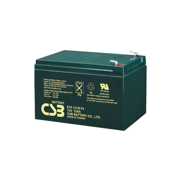 CSB CSB Battery EVX12120F2 12V 12AH AGM Maintenance-Free Sealed Lead Acid Battery with F2 Terminals Default Title
