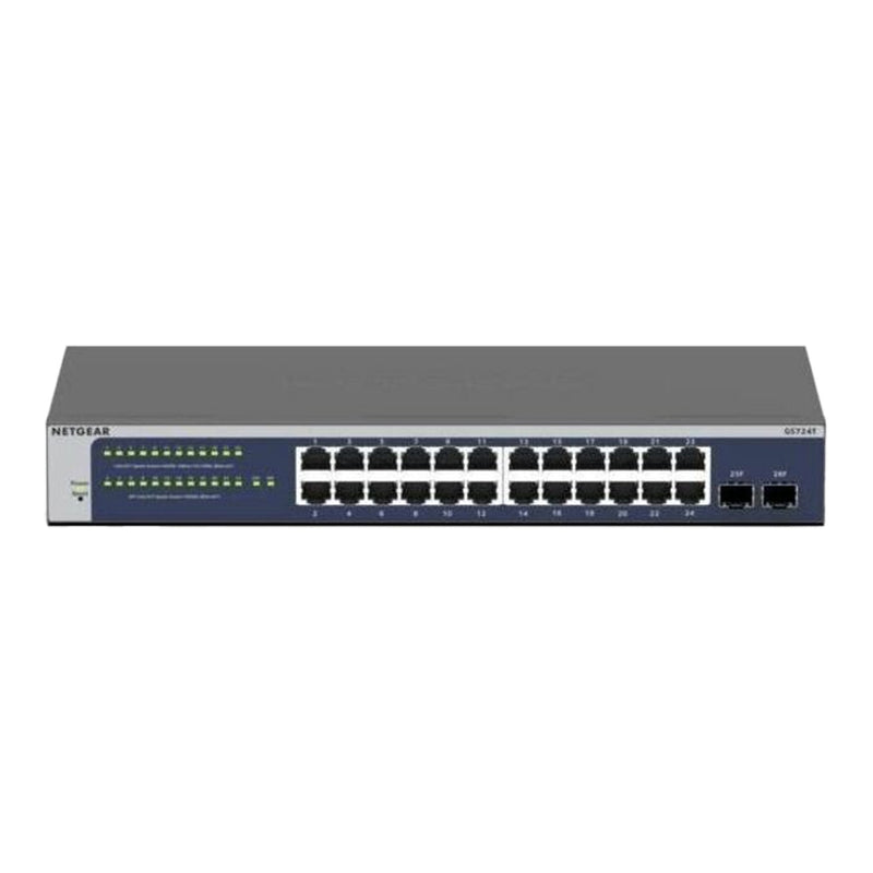 NETGEAR GS724T-600NAS 24-Port Gigabit Ethernet Smart Switch with 2 Dedicated SFP Ports