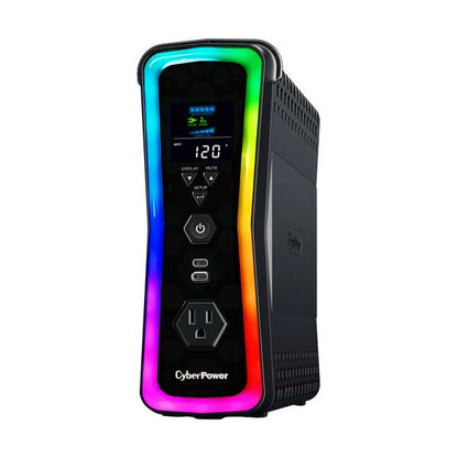 CyberPower 13-Outlet 1500VA 1000W 1445J RGB Sine Wave Battery Backup | GX150C2