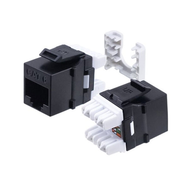 Wavenet Wavenet HD-6EKSJBK 110-Type Punchdown 8P8C RJ45 CAT6 Keystone Jack - Black Default Title
