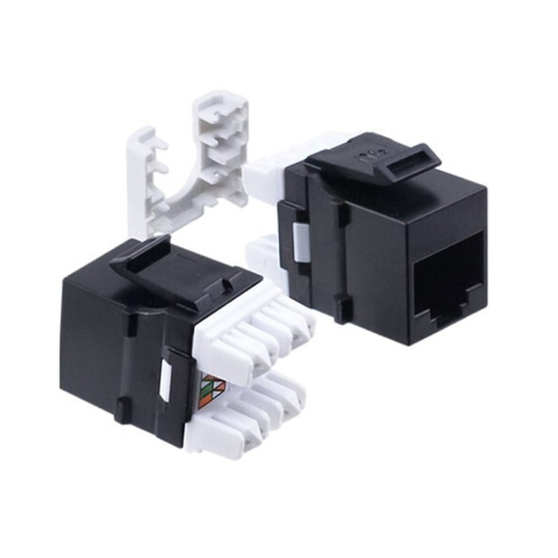 Wavenet HD-6EKSJBK 110-Type Punchdown 8P8C RJ45 CAT6 Keystone Jack - Black