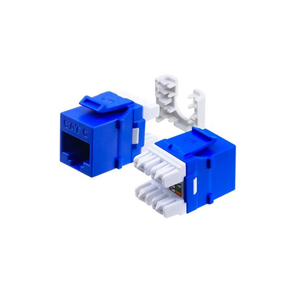 Wavenet Wavenet HD-6EKSJBL 110-Type Punchdown 8P8C RJ45 CAT6 Keystone Jack - Blue Default Title
