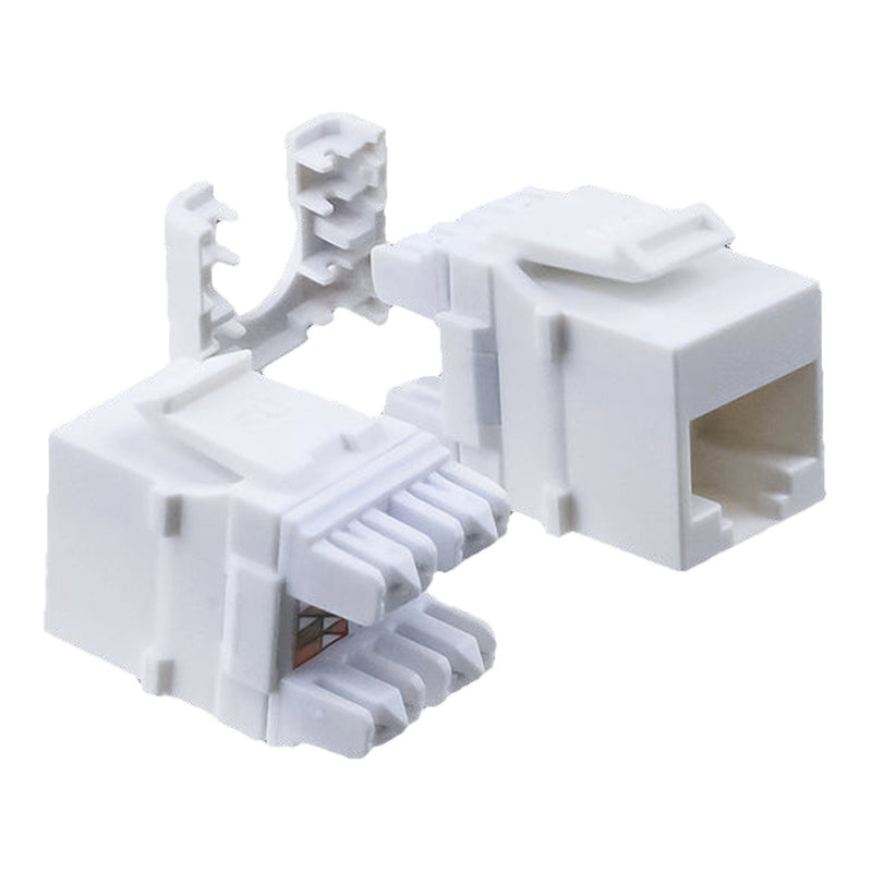 Wavenet HD-6EKSJWH-25PK 110-Type Punchdown 8P8C RJ45 CAT6 Keystone Jack - White - 25-Pack