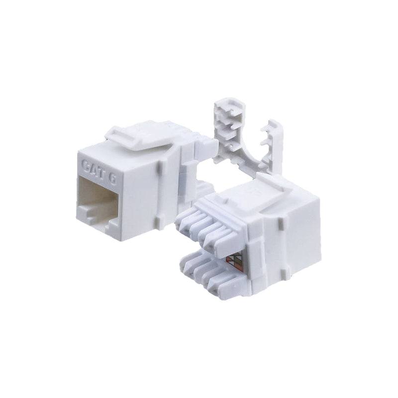 Wavenet HD‐6EKSJWH 110-Type Punchdown 8P8C RJ45 CAT6 Keystone Jack - White