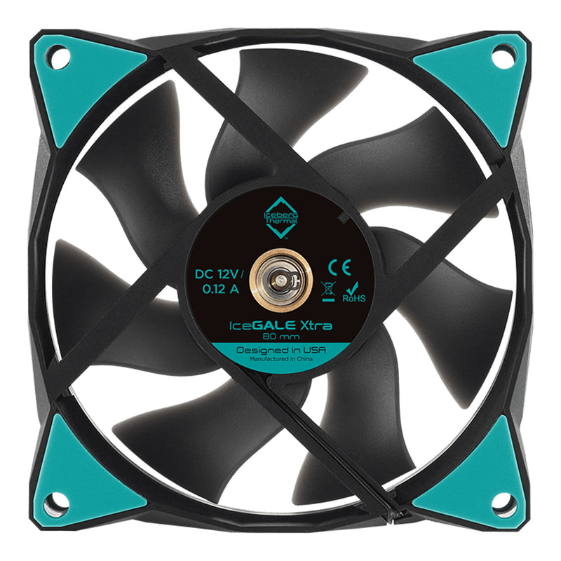 Iceberg Thermal ICEGALE08-C0A 80mm IceGALE Xtra Case Fan - Black