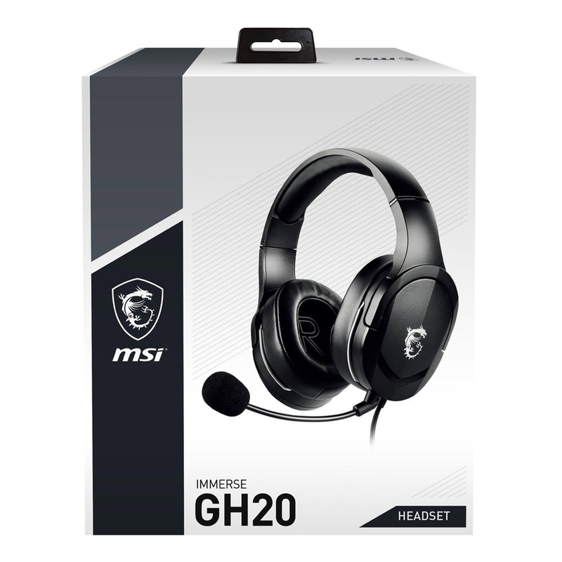 MSI IMMERSE GH20 Gaming Headset with Microphone - Black