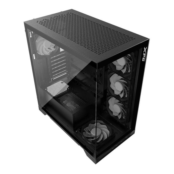 XPG XPG INVADERXMT-BKCWW Invader X Mid-Tower Gaming ATX PC Case with Tempered Glass Panels and RGB Lighting - Black Default Title
