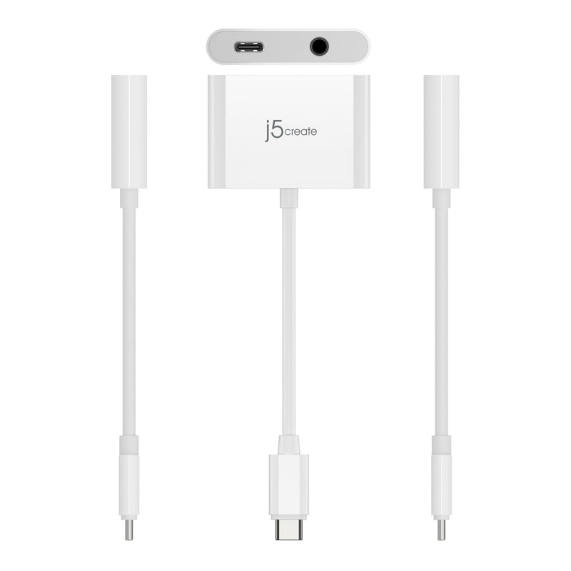 J5Create JCA122 USB-C to 3.5mm Audio Adapter with Power Delivery