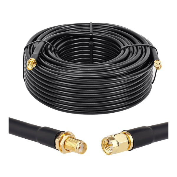 Altex Preferred MFG Altex Preferred MFG JYA-034 -X-100 100ft 50 Ohm RG58 SMA Female to SMA Male Low-Loss Coaxial Extension Cable Default Title
